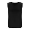 thumbnail image 3 of fatyb Plus Size Tank Tops for Women Round Neck Sleeveless T Shirts Loose Plain Summer Casual Blouses, 3 of 6