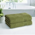 thumbnail image 3 of MALLONI HOME 100% Premium Cotton 2 Pack Oversized Bath Towel Set 28x55 inches, Large Bath Towels, Ultra Absorbant Compact Quickdry & Lightweight Towel, Ideal for Gym Travel Camp Pool - Kiwi Green, 3 of 7