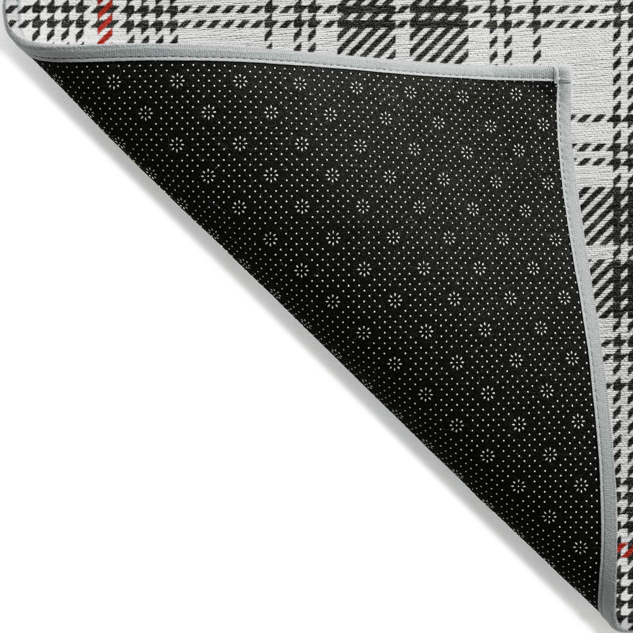 Addison Rugs Chantille Indoor/Outdoor Transitional Plaid Black Washable Rectangle Rug, 1'8" x 2'6"