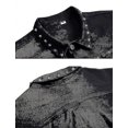 thumbnail image 5 of Chaleco vaquero para hombre, chaqueta sin mangas, estilo punk, informal, con solapa y remaches, 5 of 5