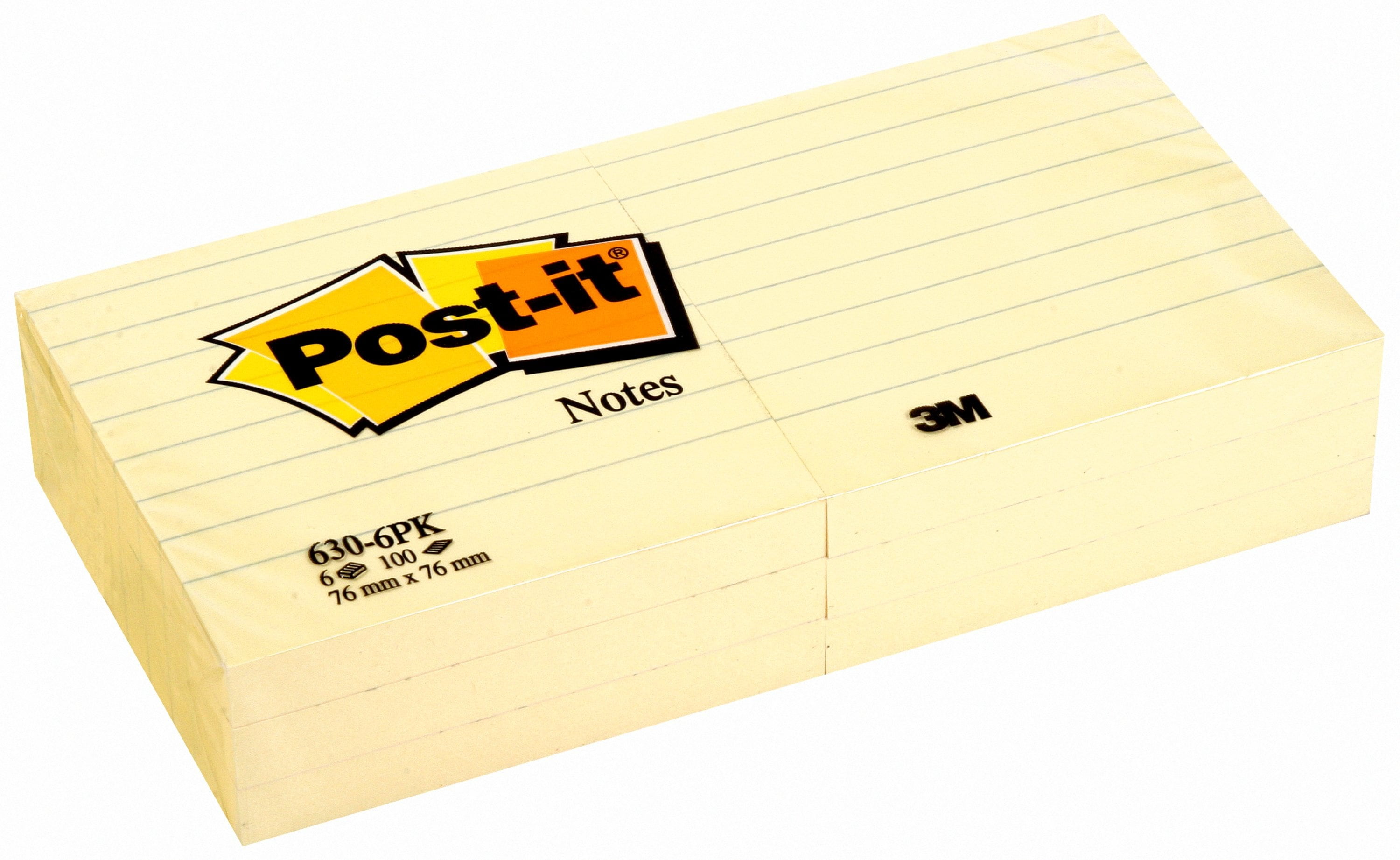 size of post it notes
