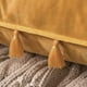thumbnail image 4 of 2 fundas de almohada con borlas de terciopelo doradas, 45 x 45 cm, sin núcleo. Ormromra MZQ-0653-4, 4 of 8