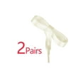 thumbnail image 3 of INSPIRE CHIC Unisex Solid Color Flat 0.4'' Wide Ribbon Shoelaces 2 Pairs 100cm/39.4" Beige, 3 of 6