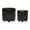 Black#80, variant on Garden Pots, S/2 TRIBAL LOOK FOOTED PLANTER 6/8", BLACK, Black Planters For Outdoor Plants,Ceramic Outdoor Garden Planters, Garden & Outdoor Garden Supplies Garden Pots & Planters S/2 TRIBAL LOOK F