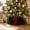 Green, variant on Christmas Tree Collar Skirt 23.6 Inch, Tree Bottom Cover Panel with Plaid Design, Holiday Gift Storage Decor for Home Party