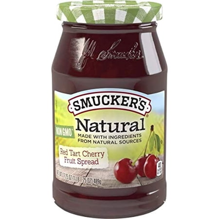 Smuckers Natural Red Tart Cherry Fruit Spread, 17.25 Oz