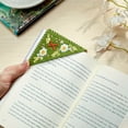 thumbnail image 3 of QJUHUNG 1pc Hand Embroidered Corner Bookmark  Hand Stitched Felt Corner Letter Bookmark  Felt Triangle Bookmark  Cute Flower Letter Embroidery Bookmarks For Book Lovers(summer) ZZZ, 3 of 7