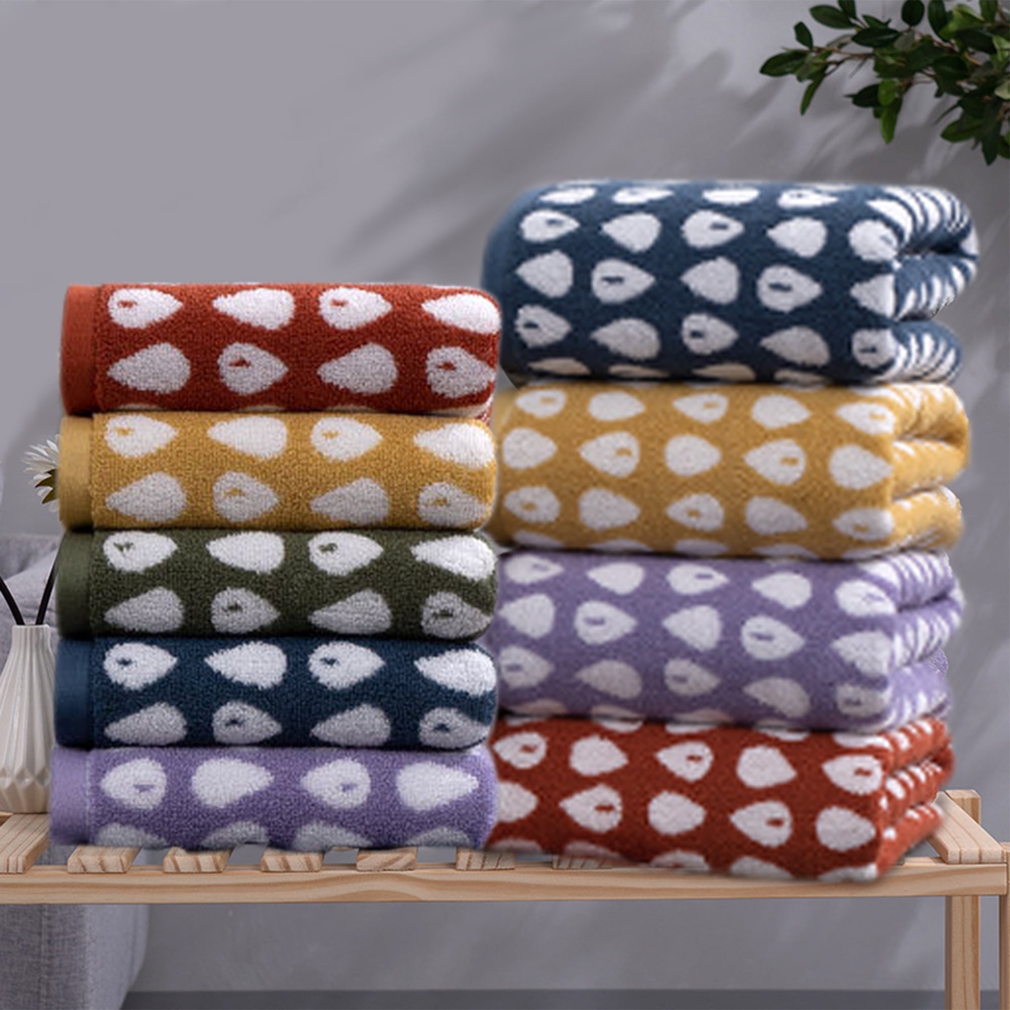 Unique Bargains Cute Cartoon Hand Towel Set Hand Towels for Kitchen, Bath Yellow 2-Piece