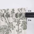 thumbnail image 5 of Sage Green Leaf Valance Curtains for Kitchen/Living Room/Bathroom/Bedroom Window, Rod Pocket Small Topper Half Short Window Curtains Voile Sheer Scarf, Retro Farmhouse Plant Floral Branch 60"x18", 5 of 8