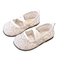 thumbnail image 3 of WNVMWI Summer Toddler Shoes Girls Mesh Dress Shoe Kids Mary Jane Flats Toddlers for Wedding Party Holiday Wear White Size 13.5, 3 of 8