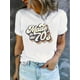 thumbnail image 1 of Plus Size Casual T-shirt, Women's Plus Art Letter "70s" Print Round Neck Short Sleeve Medium Stretch T-shirt Tee For Adult, Men, Women, Teen, Teenager, Adolescent, Youth, 1 of 5