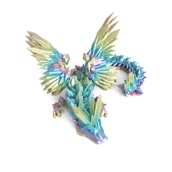 3D printed dragon, 18-inch flying dragon with wings, movable wings, home decoration item, birthday gift