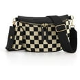 thumbnail image 5 of Luxury Designer Bum Bags for Women with small bag Checkered Crossbody Fanny Packs PU Leather Cross Body Bum Purse Belt Bag Bumbags for Work Shopping Daily, 5 of 6