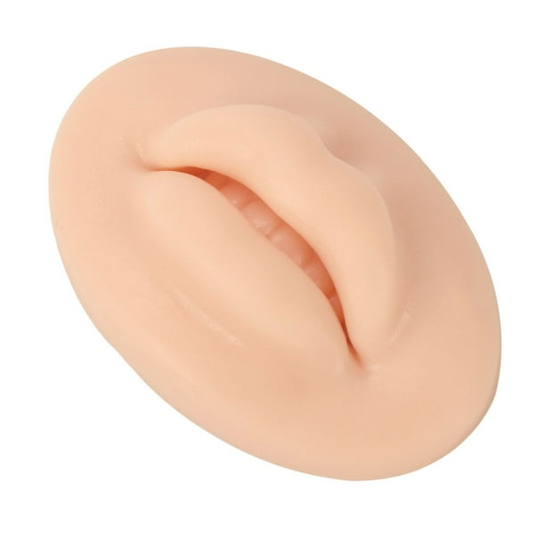 Seitruly Labios de boca abierta desnudos, piel de práctica 3D, plantilla de labios de doble cara, ceja, pestañas, colorante, Microblading, Suministros de tatuaje