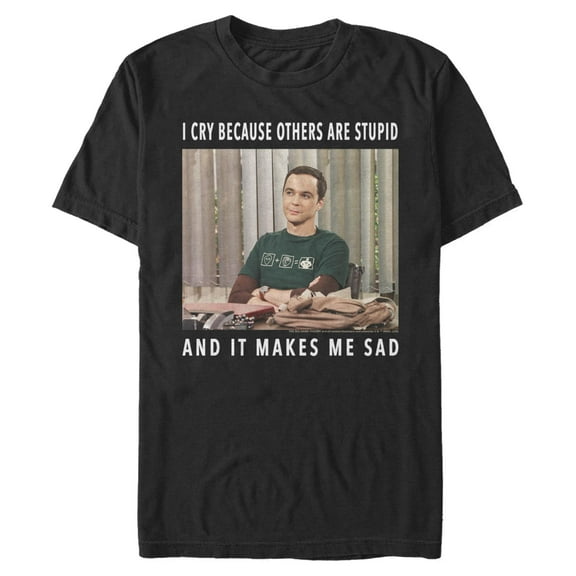 Men's The Big Bang Theory Sheldon Cry Quote Graphic T-Shirt