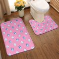 thumbnail image 2 of Yiaed French Bulldog Print Bathroom Mat Set 2 Pieces Mat Anti-Skid Pad Ultra Soft and Absorbent Bathroom Bath Mat Contour Bath Rugs for Toilet Base, 2 of 6