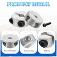 thumbnail image 3 of Bore 4 mm Double Split Shaft Collar 18 mm OD 8 mm Thickness Aluminum Alloy Locking Collar (Silver, Pack of 2), 3 of 7