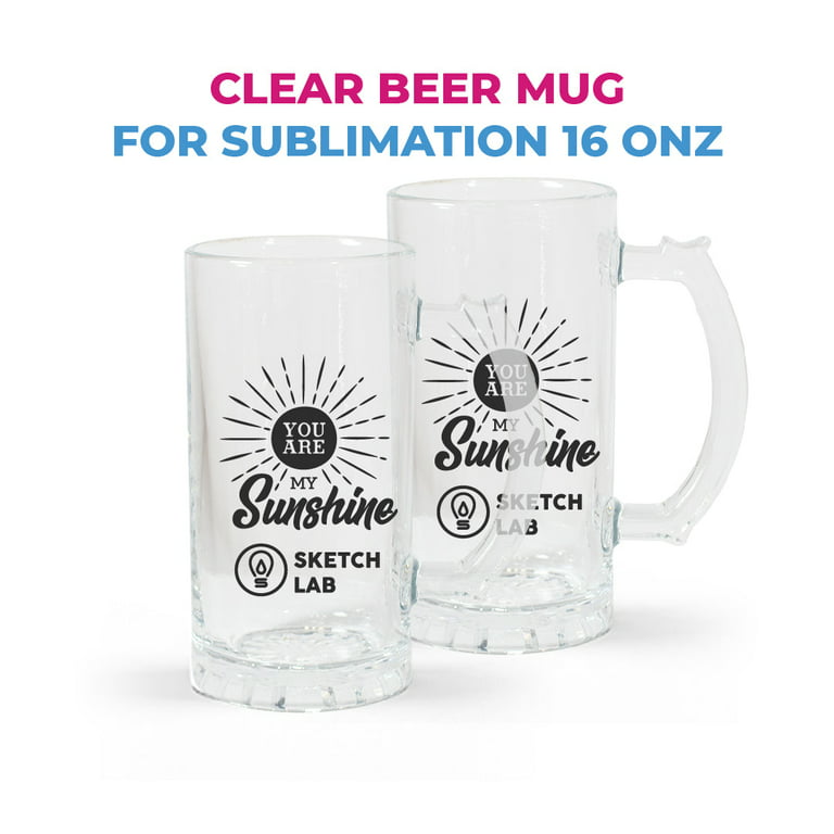 US Stock 48pcs 16oz Sublimation Clear Glass Mug Blanks Beer Can Glasses Cups
