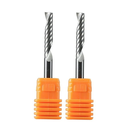 

2Pcs Single Flute Spiral End Mill Carbide Router Bits for Aluminium Board 4*22mm