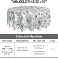 thumbnail image 2 of Round Tablecloth 60 Inch, Farmhouse Blue Gray Rustic Tablecloths Round Water Resistant Table Cloths Outdoor Tablecloth for Dining, Party, Buffet, Wedding, 2 of 8