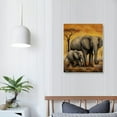 thumbnail image 3 of ONETECH  Safari Wall Art Mom and Giraffe and Elephant Canvas Painting Stretched and Framed Africa Animal Artwork for Home Office Wall Decor, 3 of 4