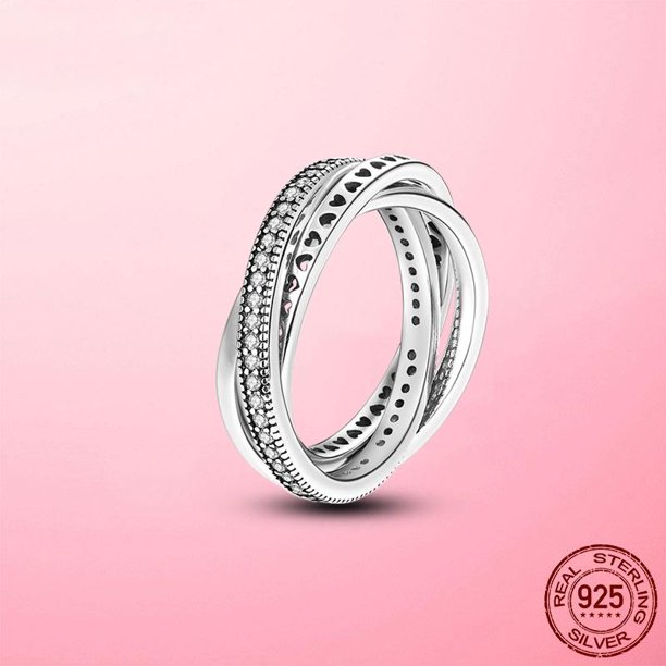 Gran oferta, anillo de plata 925 apilable con corazón infinito y flor de Margarita para mujer, anillos originales de plata 925, regalo de joyería de marca Tan Jianjun unisex