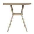 thumbnail image 6 of Flash Furniture Indoor/Outdoor Commercial French Bistro 31.5" Table, Black/White Textilene, Glass Top, Bamboo Print Aluminum Frame in Light Natural, 6 of 10