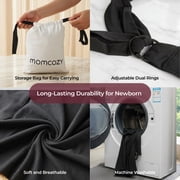 Momcozy Baby Wrap Carrier, Adjustable Baby Carriers for Newborn to Toddler 7–44 lb (about 0–36 months), Black