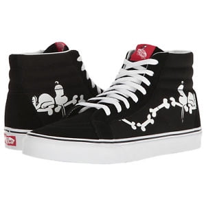 Vans Sk8-Hi Reissue Peanuts Snoopy Bones/Black Men's Skate Shoes Size 9.5