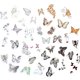 thumbnail image 4 of 40 hojas de pegatinas autoadhesivas de papel con calcomanías de mariposas multicolores, 4 of 5