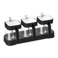 thumbnail image 2 of deevoka Kitchen Condiment Storage Set Condiment Container for Sugar Salts Coffee Bar black, 2 of 9