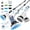 White-New, variant on STARBIAO Electric Spin Scrubber with Adjustable Head, No Bending Bathroom Cleaner, Cordless Power Scrubber with Long Handle, 9 Brush Heads, 2 Speeds, Waterproof for Tub Tile Floor Shower