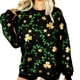 thumbnail image 1 of Crew Cuello Sudadera de Manga Larga de las Mujeres de San Patricio Día de Impresión Suéter, San Patricio Día Festivo Shamrock Top, 1 of 7