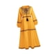 thumbnail image 4 of Vestido Bohemio de Manga Larga Fernando de Lino y Algodón Amarillo 116 cm, 4 of 8