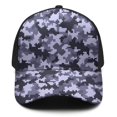 thumbnail image 2 of Adjustable Baseball Cap, Spliced Print Trucker Hat for Men & Women, Breathable Cotton Blend, Camouflage Print, 2 of 3
