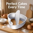 thumbnail image 5 of 8 Inch Heart Baking Pan, Anodized Aluminum Removable Bottom Cake Pan, Nonstick Leakproof Round Bakeware for Oven, Quick Release Quiche Tart Cheesecake Mold, 5 of 8