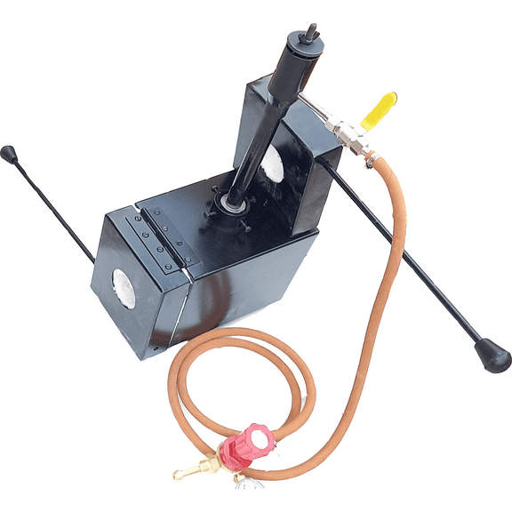 Single Burner Gas Propane Forge Furnace Blacksmith Knife making w/ 2 Door