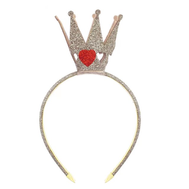 Diadema con corona de reina de corazones de mirto morado, corona pequeña dorada para mujer, disfraz para adultos, fiesta de cosplay de Halloween, solo lavado a mano, unisex