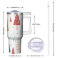 thumbnail image 2 of White Christmas Tree Pattern Tumbler with Handle and Lid,40oz Double Wall Vacuum Insulated Tumbler,Cups Gift for Women and Men, 2 of 7