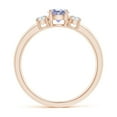thumbnail image 2 of ANGARA Natural Classic Tanzanite and Diamond Three Stone Engagement Ring in 14K Rose Gold for Women (Size-5mm) | December Birthstone, Anniversary, Jewelry Gift for Women | Natural Tanzanite Ring, 2 of 11