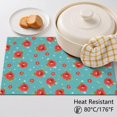 thumbnail image 5 of Placemat, Pioneer Flower Floral Print Pattern Place Mats Table Mat Set Of 2, PVC Washable Placemats for Party Kitchen Dining Decoration, 18x12 Inch, Fade Resistant, 5 of 6