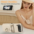 thumbnail image 3 of Asuwish Compatible with Samsung Galaxy Z Flip 4 5G 2022 Wallet Phone Case Ring Crossbody Strap Stand Credit Card Holder RFID Cell Cover for ZFlip4 Z4 Flip4 4Z Women Girls Beige, 3 of 8