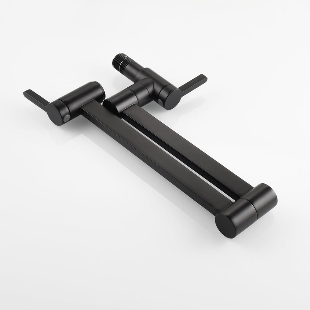 Kepooman Foldable Bathroom Faucet, Wall Mount Bathroom Kitchen Sink Brushed Sink Faucet, Black Kepooman Foldable Bathroom Faucet, Wall Mount Bathroom Kitchen Sink Brushed Sink Faucet, Black