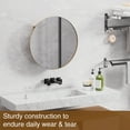 thumbnail image 4 of Round Bathroom Mirror Medicine Cabinet with Storage - Matte Gold 59cm Iron Frame, Adjustable Shelves, Easy No-Tool Installation for Modern Bathroom Vanity, 4 of 8