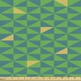 thumbnail image 1 of Geometric Fabric by the Yard Upholstery, Rhythmic Abstract Horizontal Triangles Modern Awakening Tones Themed Pattern, Decorative Fabric for DIY and Home Accents, Mustard Teal by Ambesonne, 1 of 5