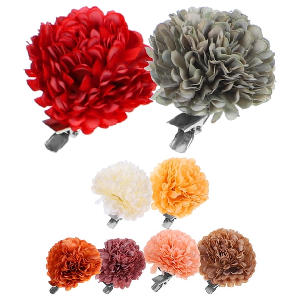 KAKOWELY 8 pinzas para el pelo con flores para mujer, pinzas de cocodrilo, broche para novia o boda.