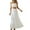 White, variant on Elainilye Fashion Women Dresses Open Waist Sexy Lace Strap Spliced Large Dress Set Sleeveless Evening Gown Dress,Red