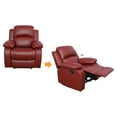 thumbnail image 6 of Ainehome Sectional Living Room Sofa & Chair Recliner Set, Leather with Adjustable Recline, Red, 6 of 7