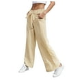 thumbnail image 3 of Gibobby Straight Leg Sweatpants for Women High Waisted Baggy Wide Leg Sweat Pants with Pocket(Khaki,XXL), 3 of 9