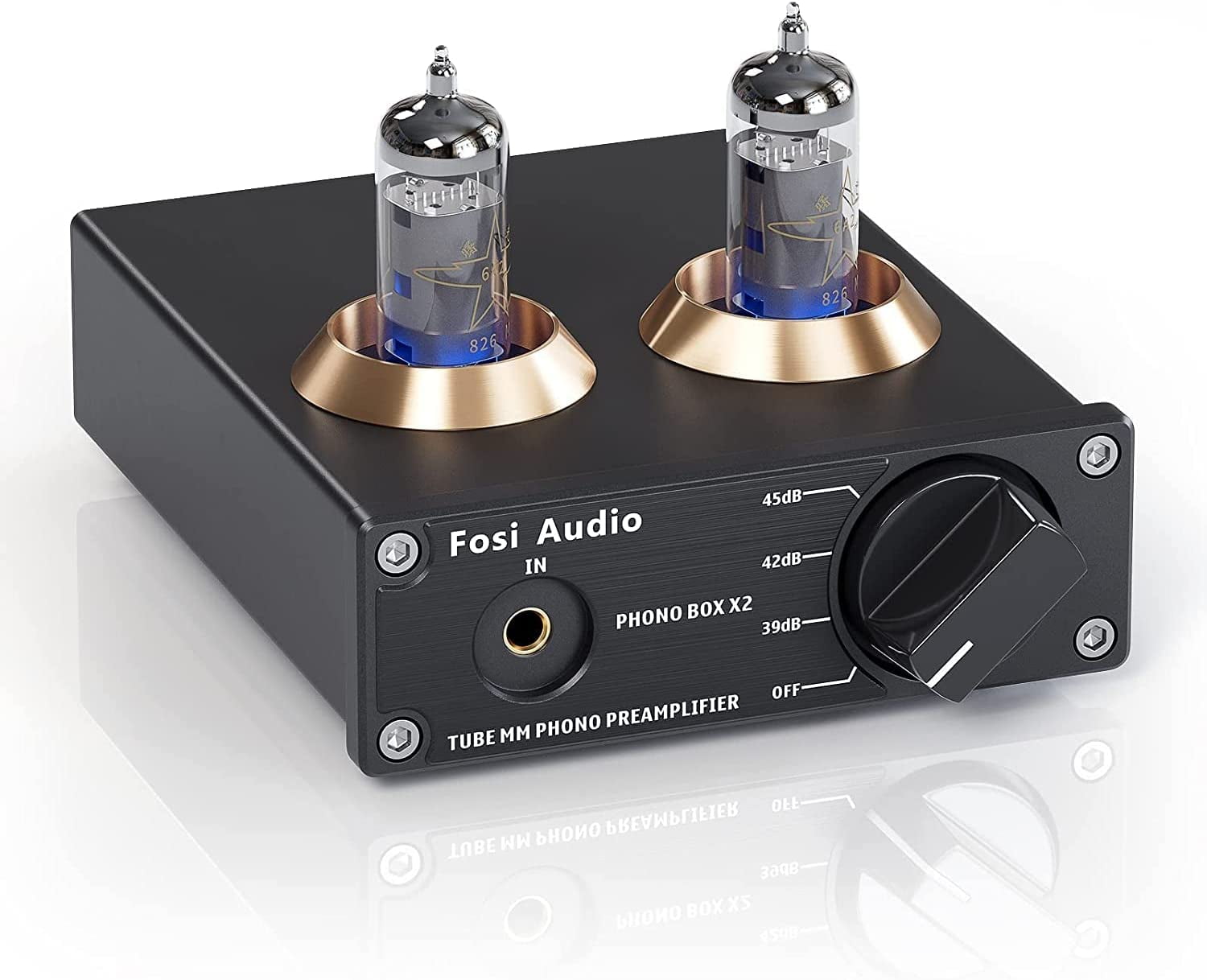Fosi Audio Box X2 Phono Preamp for MM Turntable Phonograph Preamplifier with Gain Gear Mini